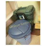 pair trash garbage cans good used condition