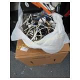 huge amount electronics cords cables monitors