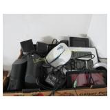 assorted electronics speakers thermometers