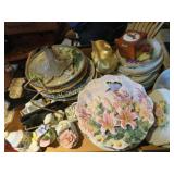 home decorator decor plates flowers