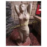 concrete nude woman figure statue beautiful 22' h