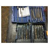 assorted drill bits & driver bits in cases