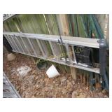 lower aluminum folding ladder good condition
