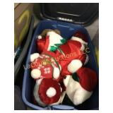 tote w beautiful Christmas plush bears