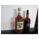 2 Sealed bottles Canadian LTD & Mist Whiskey