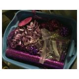 tote w beautiful Christmas decor purple themed