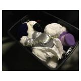 tote w beautiful Christmas plush bears