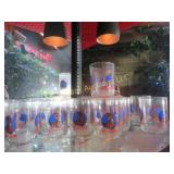Set of Rudolph drinking bar glasses