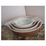 Pyrex cinderella nesting bowl set