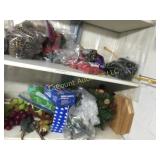 2 shelves pinecones grapes greens more