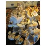 decorative figures angels pegasus beautiful
