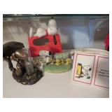 Snoopy rain guage vintage planter figures