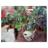 artificial plant planter tulip lights