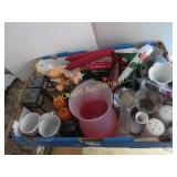 assorted home decorator decor items salt vases