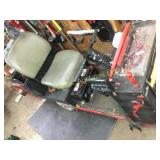 ride on scooter with wood storage bin in back