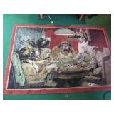 awesome dogs playing poker area rug 5' x 40'