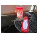 coca cola metal thermometer and light