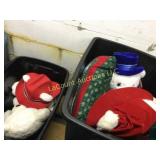 2 totes Holiday Plush bears with lids