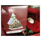 tote w holiday decor lights