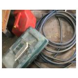 gas can tackle box garden hose w sprayer