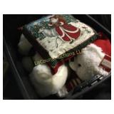 tote w beautiful Christmas plush pillow
