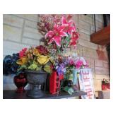 assorted florals and holders