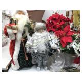 Santa decor poinsettia florals