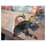 large metal bar bell and moving tongue bank