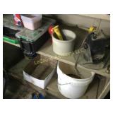 all on 2 shelves divided case BBs mini crock