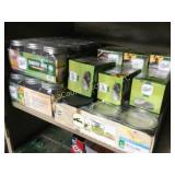 canning jars with boxes of rings lids