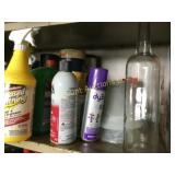 2 shelves garage sprays misc garage items