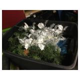 tote w beautiful Christmas greenery