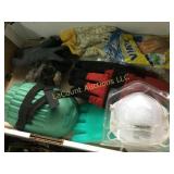 knee pads and assorted gloves dust masks