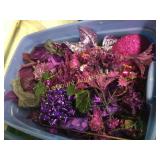 tote w purple Christmas florals decor