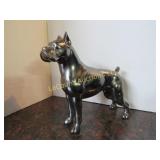 Metal Boxer dog figure great piece