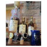 Seagrams VO lot empty bottles pitcher stoppers