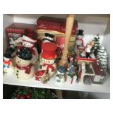shelf Christmas decor candles more