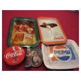 Coca cola trays Pepsi tray tins