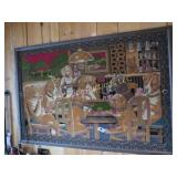 dogs playing poker tapestry framed great piece