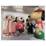 Vintage Vinyl Snoopy figures and soap bottle