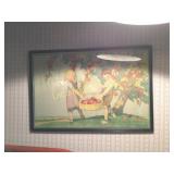 beautiful children picking apple print framed