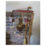 fireplace bellows small broom walking stick candle