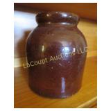 vintage stoneware crock jug ribbed inside