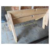 pair wooden saw horses