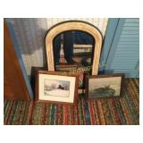 arch top mirror farm print beach print