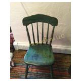 nice side chair wood painted nice patina