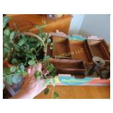 assorted vintage wood boxes candle holders