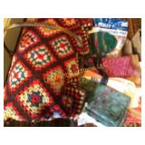 beautiful crochet afghan woven items in basket