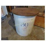 30 gallon Red Wing Crock w wood table top