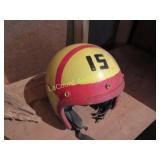 old painted motorcycle helmet